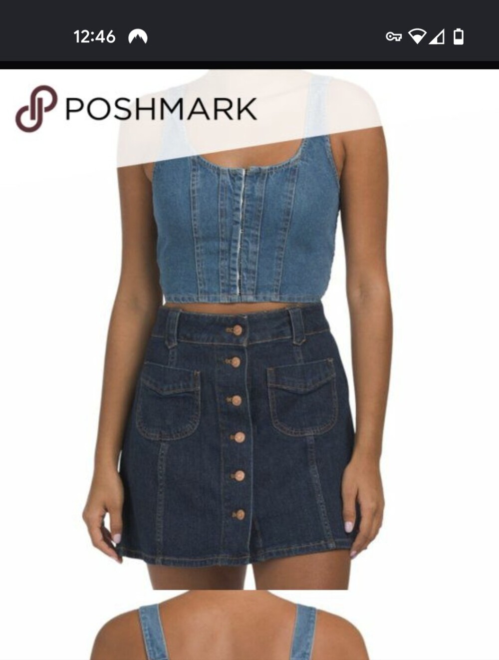 Lone Star Denim Corset Crop Top Femme Girl Western